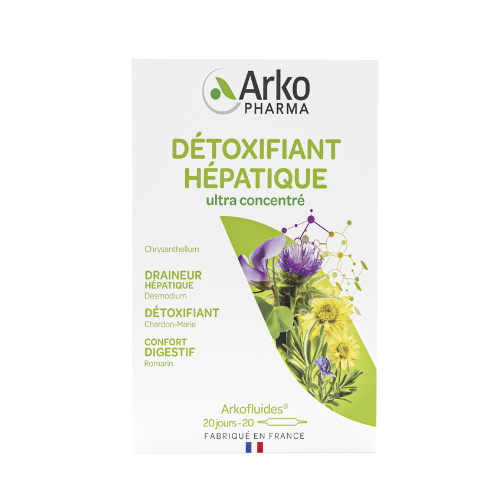  ARKOFLUIDES DETOXIFIANT HEPATIQUE - Thải độc gan (Hộp 20 ống) 
