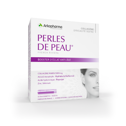  PERL.PEAU 10 FLACONNETTES - Nước uống Collagen Perles De Peau (hộp 10 ống) 