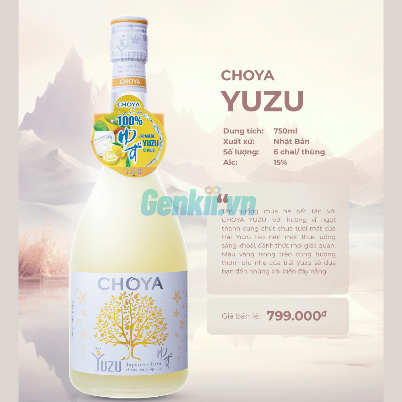  Rượu Choya Yuzu 