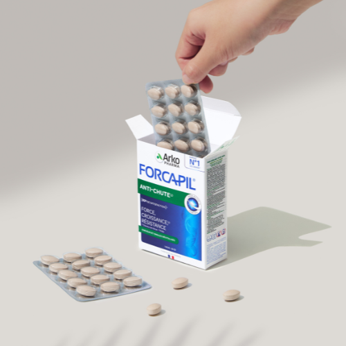  Tóc móng khỏe - FORCAPIL ANTI CHUTE - Viên uống hỗ trợ tóc chắc khỏe, giúp giảm nguy cơ rụng tóc (hộp 30 viên) 
