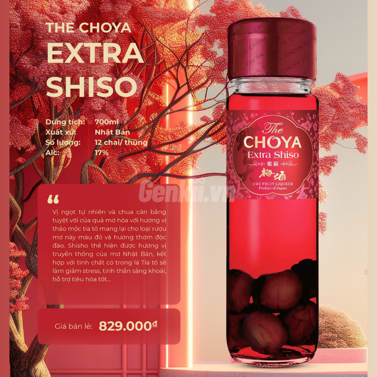  Rượu Mơ Extra Shiso Choya 