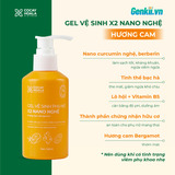  Dung dịch vệ sinh phụ nữ Gel X2 nano nghệ Cỏ Cây Hoa Lá phiên bản mới 150ml Làm Sạch, Ngừa Vi Khuẩn 