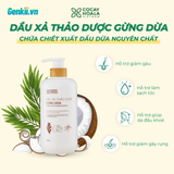  Combo Dầu Gội Xả Thảo Dược Gừng Dừa Cỏ Cây Hoa Lá 650G Sạch Gàu Ngứa 