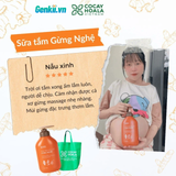  Sữa Tắm Thảo Dược Hữu Cơ Gừng Nghệ Cỏ Cây Hoa Lá 500gr Làm Sạch Sâu, Ngăn Ngừa Mụn Trên Da 