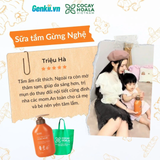  Sữa Tắm Thảo Dược Hữu Cơ Gừng Nghệ Cỏ Cây Hoa Lá 500gr Làm Sạch Sâu, Ngăn Ngừa Mụn Trên Da 