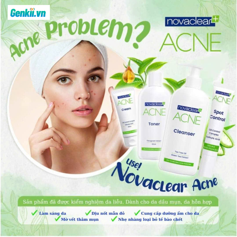  Combo chăm sóc da mụn Novaclear+ 