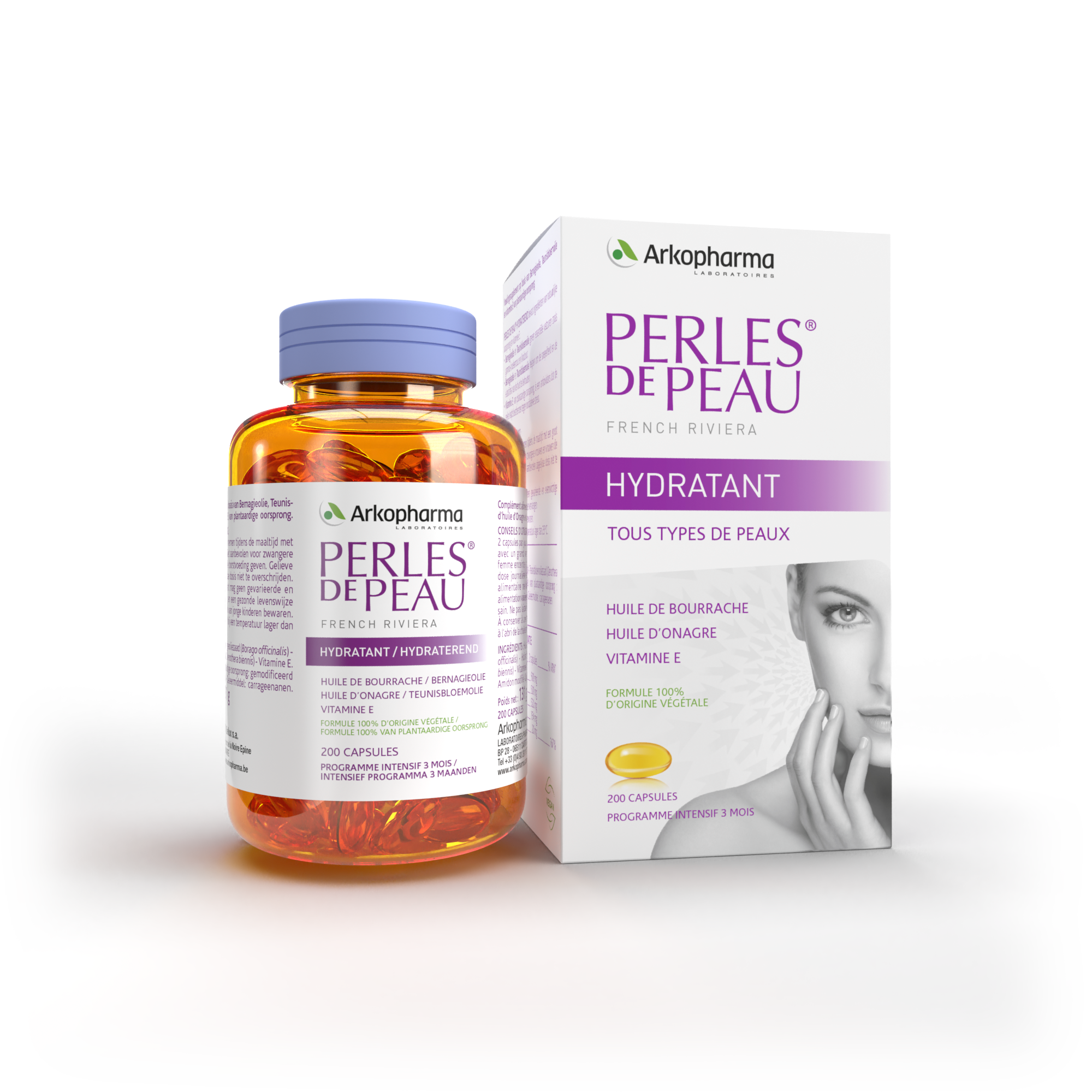  Dưỡng ẩm đẹp da - PERLES PEAU HYDRATANT X180 (hộp 180 viên) 