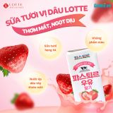  Sữa Tươi Pasteur Vị Dâu và Chuối Hạng 1A Lotte (Thùng 24 hộp) 