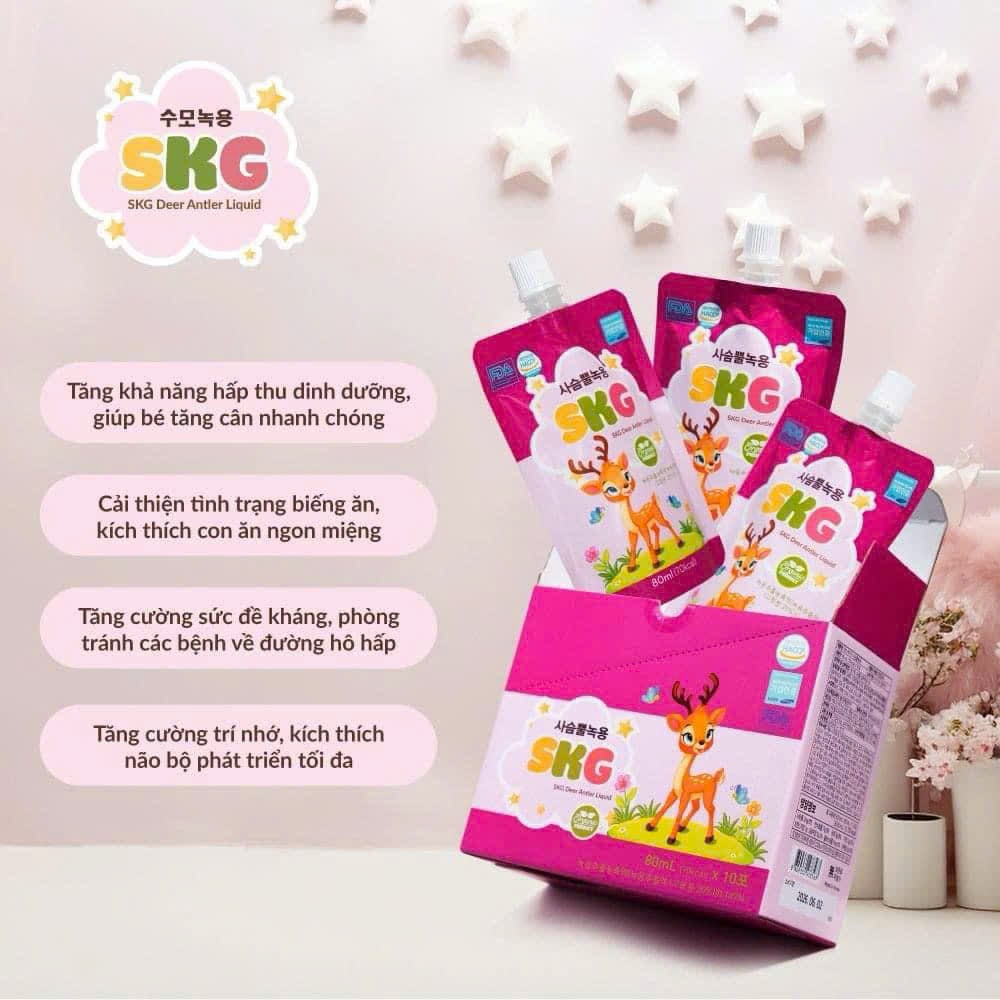  Gạc Hươu Non SKG - Gạc Nhung Hươu Giúp Bé Ngon Miệng, Đề Kháng Khỏe Mạnh 