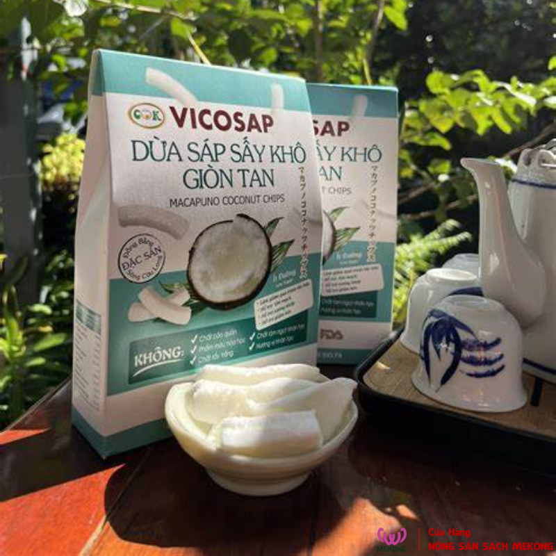  Dừa sáp sấy giòn tan Vicosap 