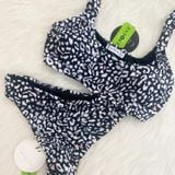  Ava Leopard Top BLACK LEOPARD & Ciara Bottoms BLACK LEOPARD - Size AU 10 / US 6 / Black Leopard 