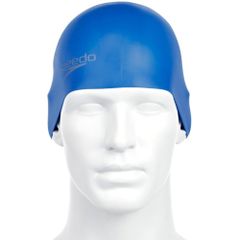 Nón Bơi Người Lớn Speedo Plain Moulded Silicon Cap - Blue