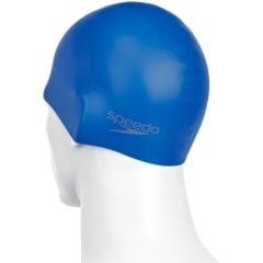 Nón Bơi Người Lớn Speedo Plain Moulded Silicon Cap - Blue