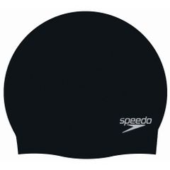 Nón Bơi Người Lớn Speedo Plain Moulded Silicon Cap - Black