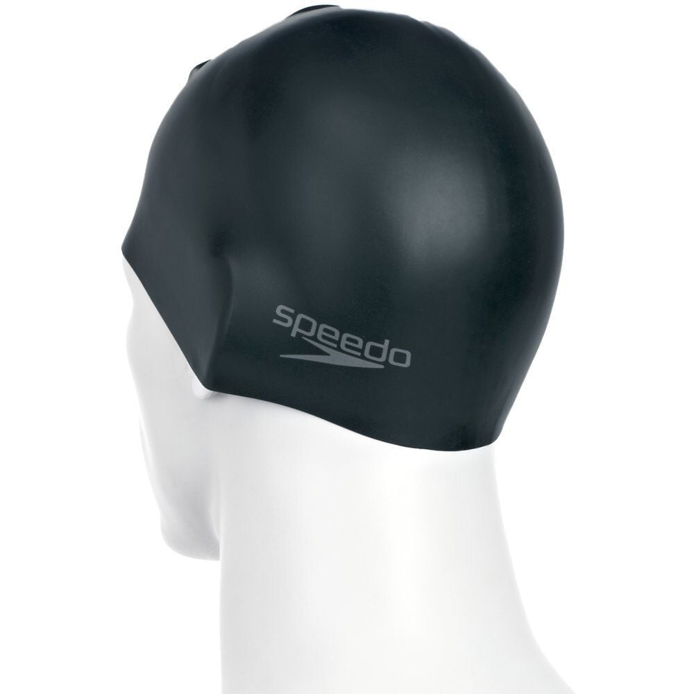 Nón Bơi Người Lớn Speedo Plain Moulded Silicon Cap - Black