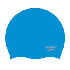 Nón Bơi Người Lớn Speedo Plain Moulded Silicon Cap - Blue