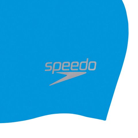 Nón Bơi Người Lớn Speedo Plain Moulded Silicon Cap - Blue