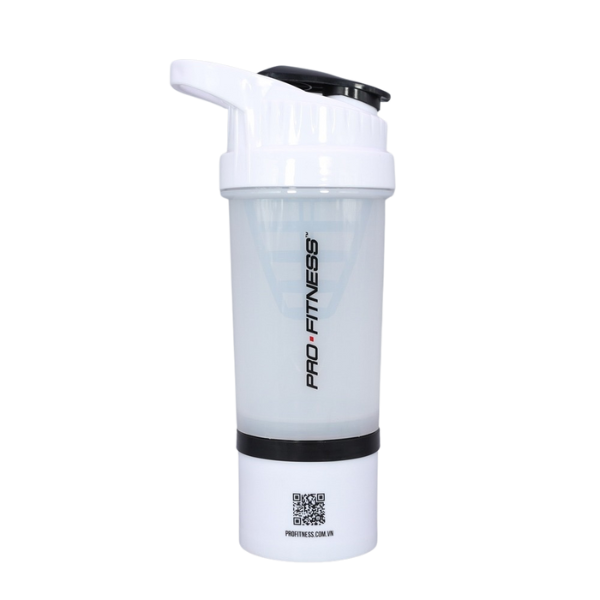 Bình Shaker 3 ngăn chính hãng Profitness Sport Nutrition Viet Nam có lò xo đựng Mass, Whey, BCAA tiện lợi (500ml)