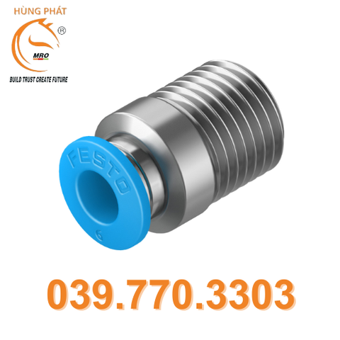 Đầu nối ren khí QS-1/4-6-I