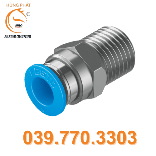 Đầu nối ren khí QS-1/4-8