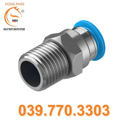 Đầu nối ren khí QS-1/4-8
