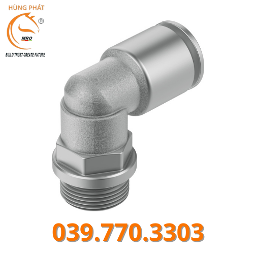 Đầu nối ren khí dạng L - NPQM-L-G14-Q8-P10