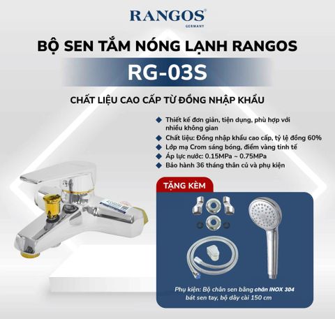 Bộ sen tắm nóng lạnh Rangos RG-03S