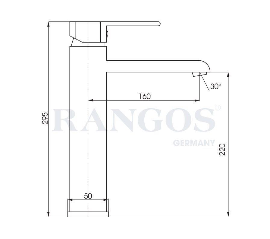 Bộ vòi lavabo gắn bàn Rangos RG-09V2