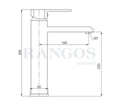 Bộ vòi lavabo gắn bàn Rangos RG-09V2