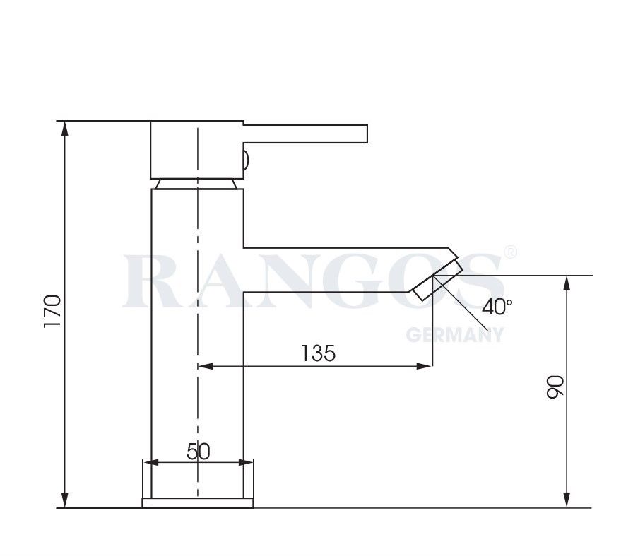 Bộ vòi lavabo gắn chậu Rangos RG-102