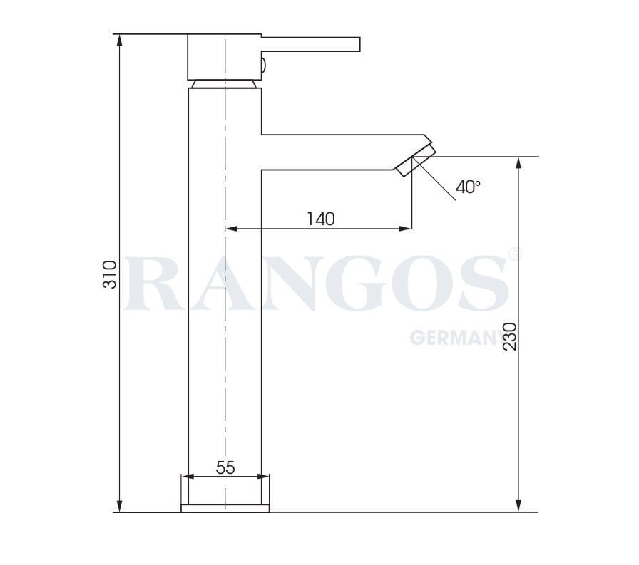 Bộ vòi lavabo gắn bàn Rangos RG-104