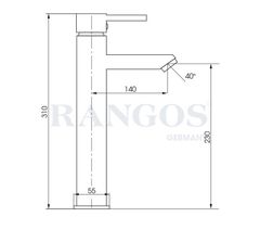 Bộ vòi lavabo gắn bàn Rangos RG-104