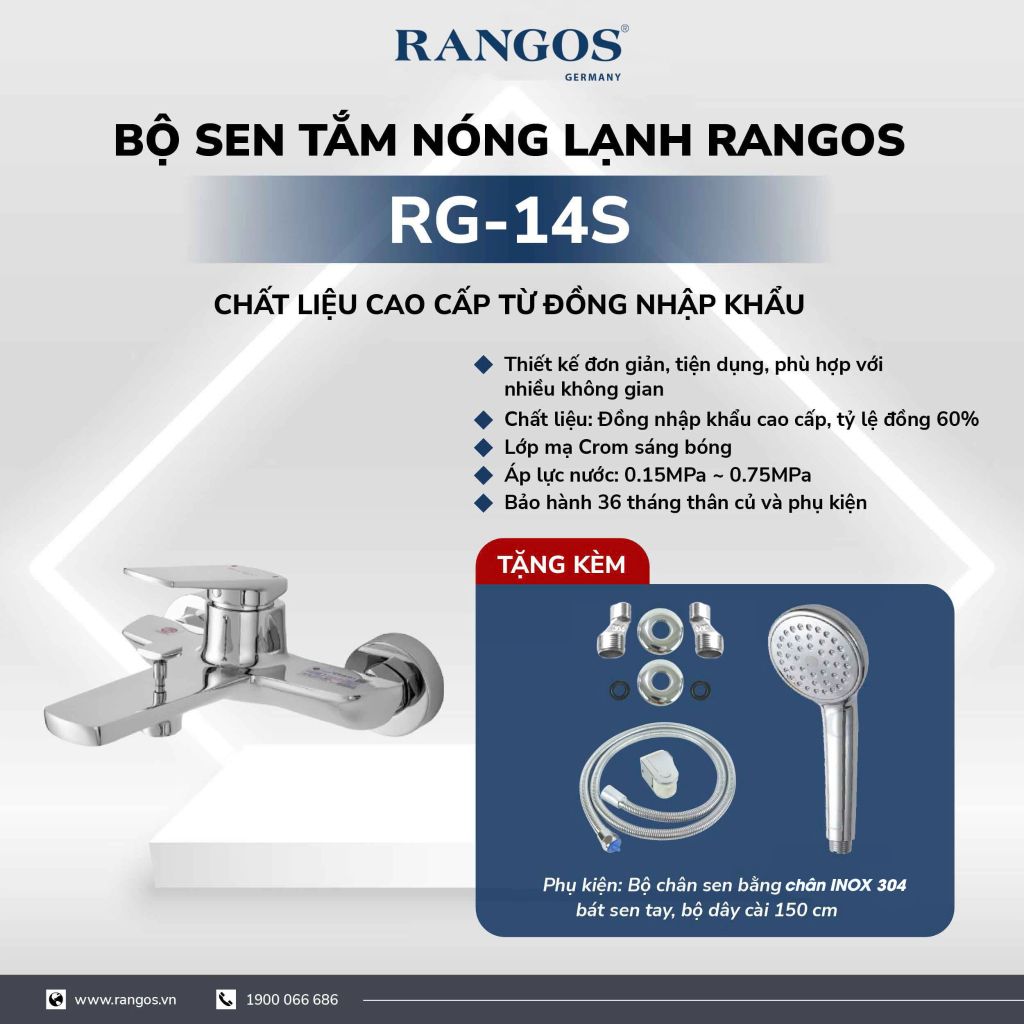 Bộ sen tắm nóng lạnh Rangos RG-14S