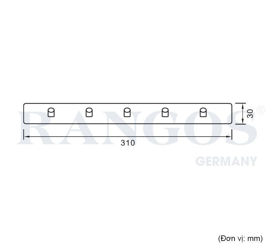Móc khăn 5 chấu cao cấp RANGOS RG-PK2013A-5