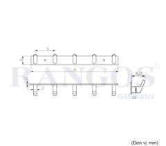 Móc khăn 5 chấu RANGOS RG-PK2017A-5
