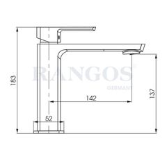 Bộ vòi lavabo gắn chậu Rangos RG-3100V1