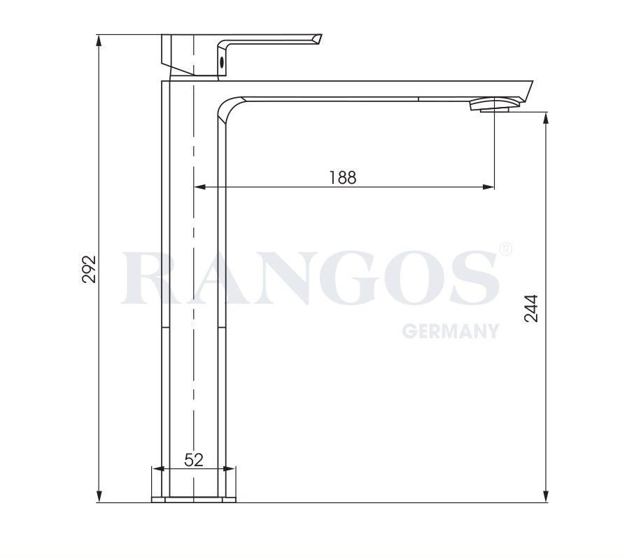 Bộ vòi lavabo gắn bàn Rangos RG-3100V2