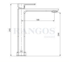 Bộ vòi lavabo gắn bàn Rangos RG-3100V2