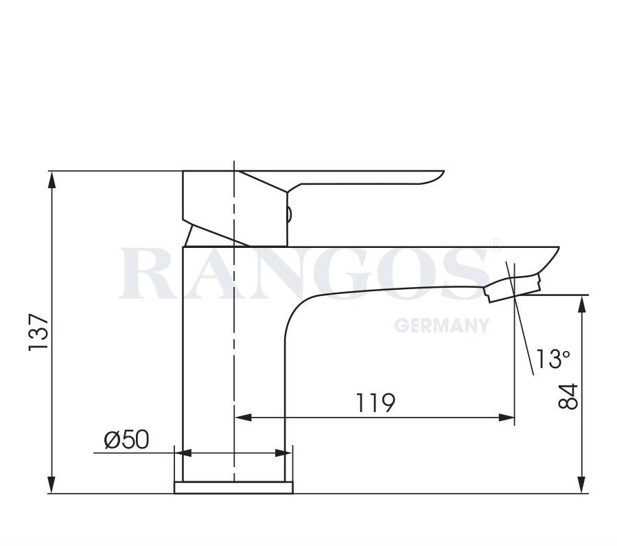 Bộ vòi lavabo gắn chậu Rangos RG-336V1B