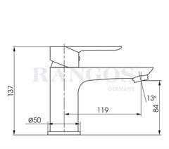 Bộ vòi lavabo gắn chậu Rangos RG-336V1B