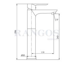 Bộ vòi lavabo gắn bàn Rangos RG-336V2