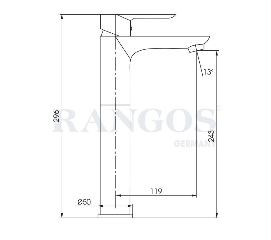 Bộ vòi lavabo gắn bàn Rangos RG-336V2B