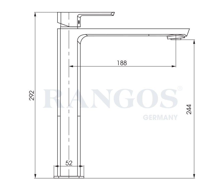 Bộ vòi lavabo gắn bàn Rangos RG-338V2B