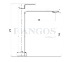 Bộ vòi lavabo gắn bàn Rangos RG-338V2B