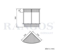 Kệ góc tam giác 2 tầng RANGOS RG-PK3628-2D