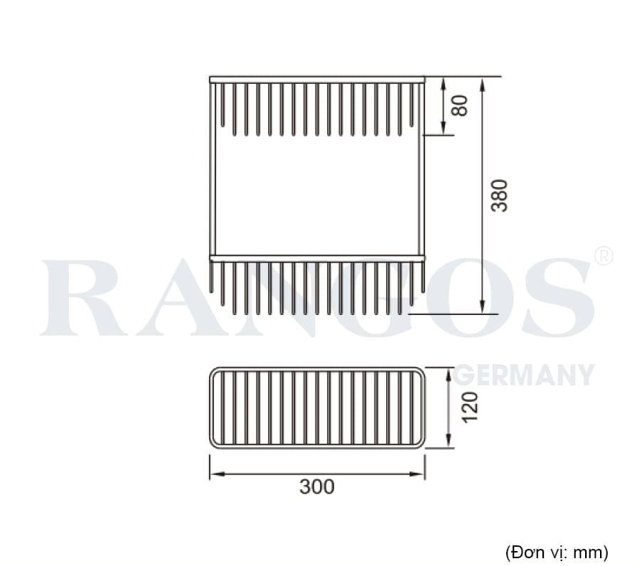 Kệ góc chữ nhật 2 tầng RANGOS RG-PK3631-2D