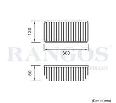 Kệ góc chữ nhật đơn RANGOS RG-PK3631D