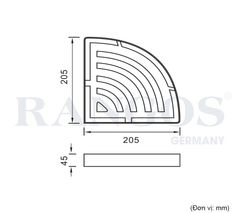 Kệ góc tam giác đơn RANGOS RG-PK3637