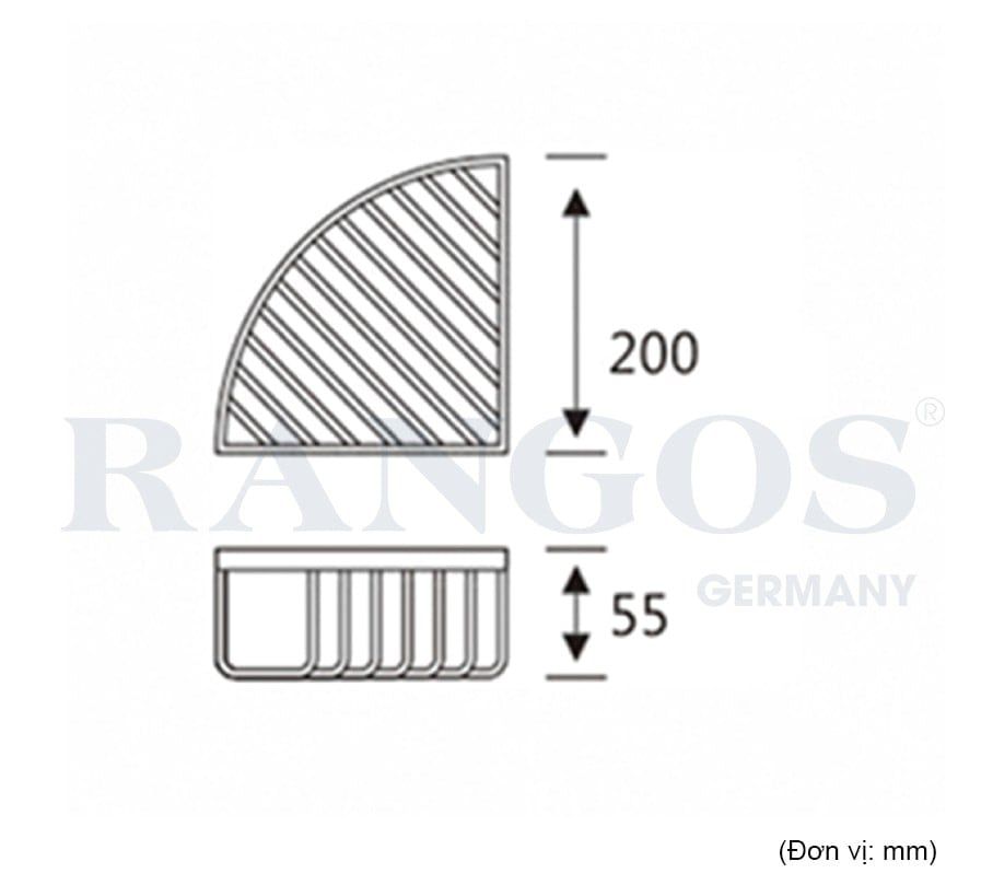 Kệ góc tam giác đơn RANGOS RG-PK3A001
