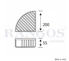 Kệ góc tam giác đơn RANGOS RG-PK3A001